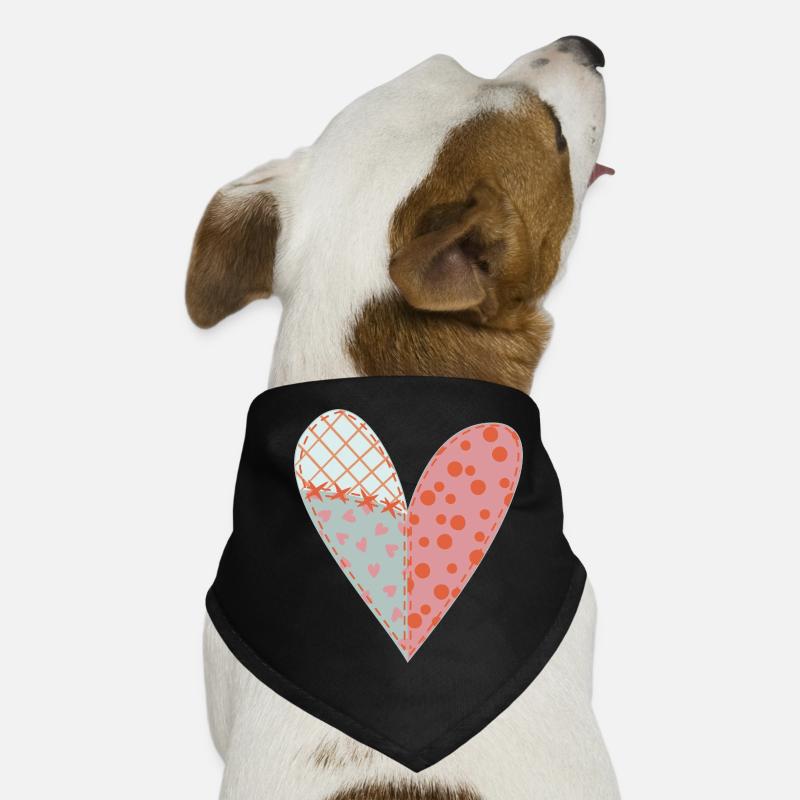Coeur Patchwork No11 Bandana pour chien