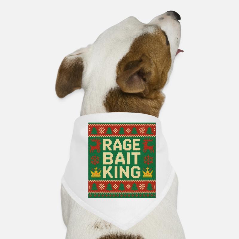 Rage Bait King Hässlicher Pulloverstil, lustiges Meme Hunde-Bandana