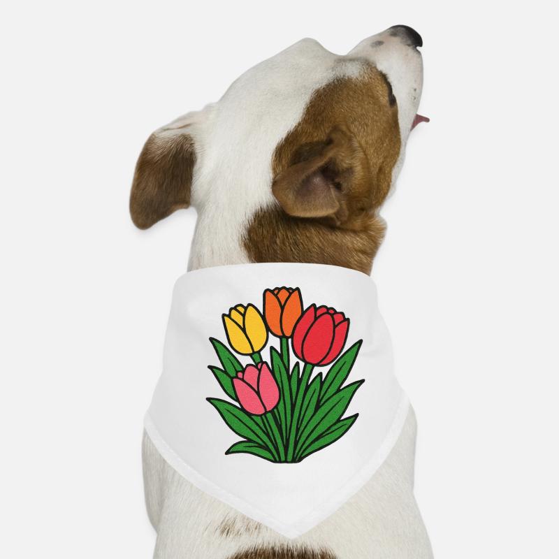 Tulip Patch Blüte Hunde-Bandana