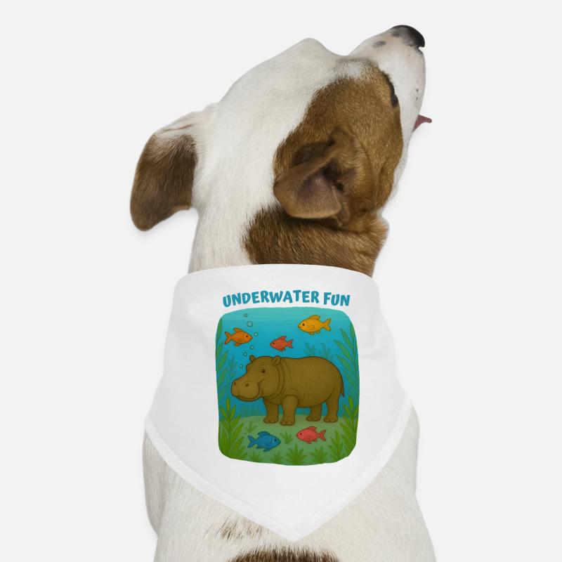 Hippopotamus in underwater play Dog Bandana