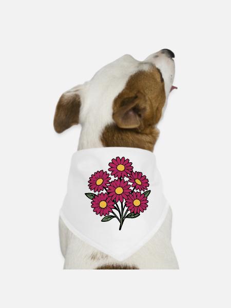 Cadeau pour la fête des mères : Idée de cadeau pour la fête des mères - Bandana pour chien - blanc - Devant