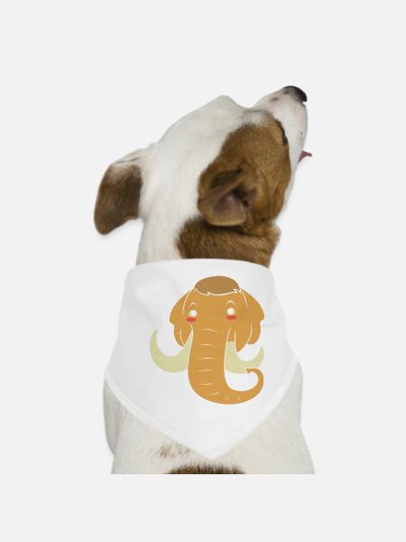 Mammoth - Dog Bandana - white - Front