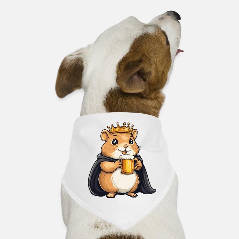 Hamster Beer King Dog Bandana