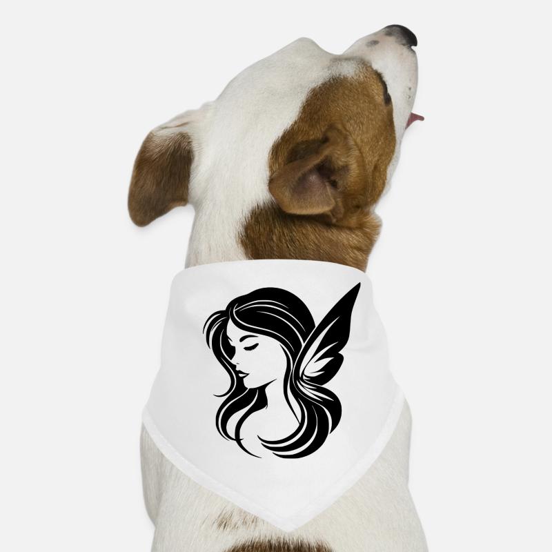 Minimalistic Fairy Silhouette Dog Bandana