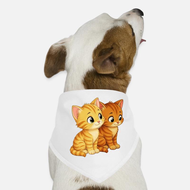 Des chatons assis côte à côte Bandana pour chien
