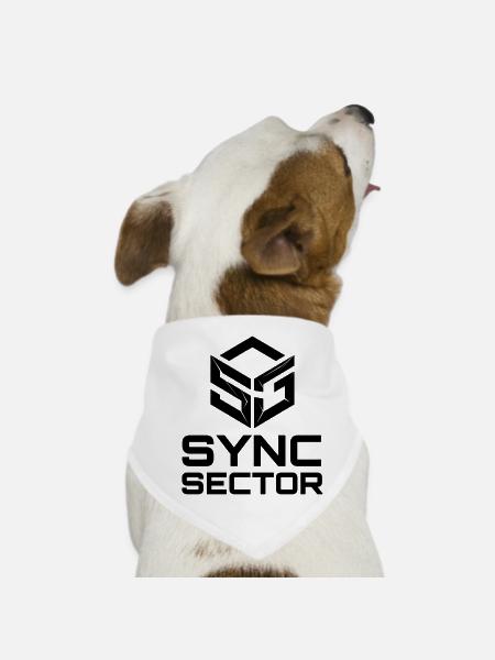 Dunkle Geometrie Cube Muster - Hunde-Bandana - Weiß - Vorne