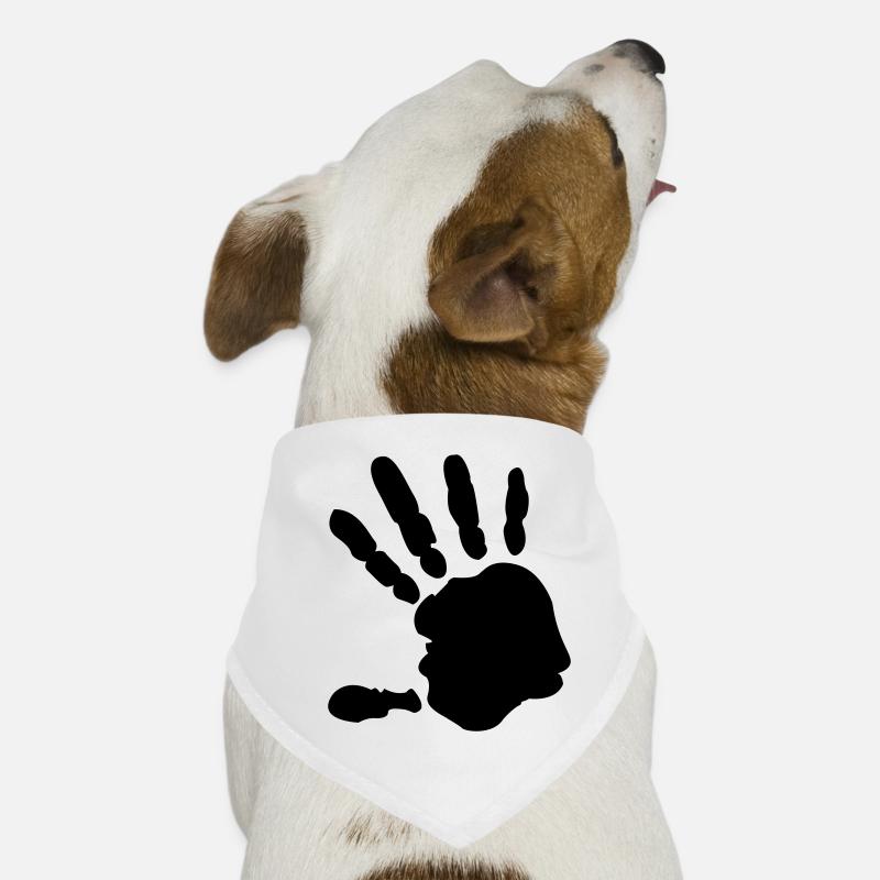 Hand - Hunde-Bandana - Weiß