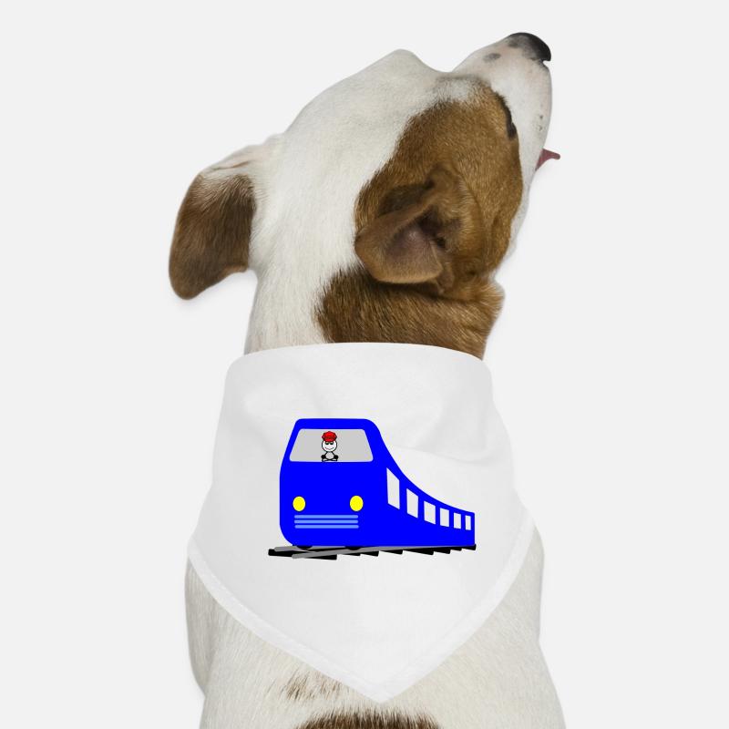 Train or metro on the rails with driver Dog Bandana