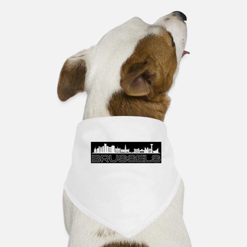 Brussels - with skyline Dog Bandana