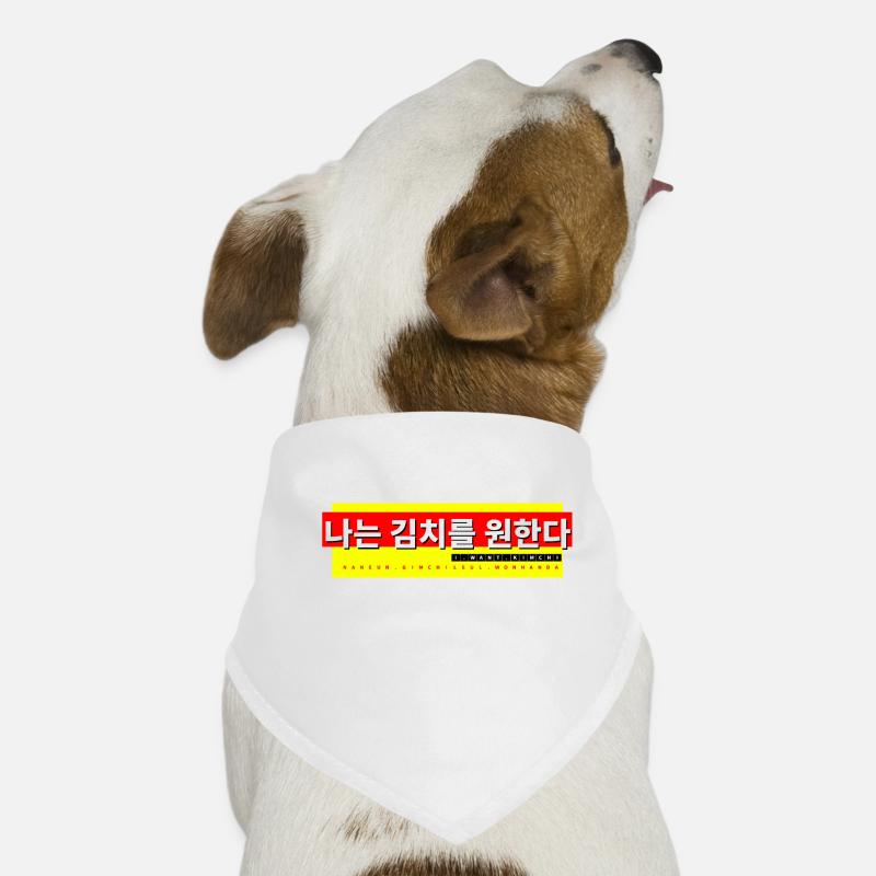 Koreanisch - Hunde-Bandana - Weiß