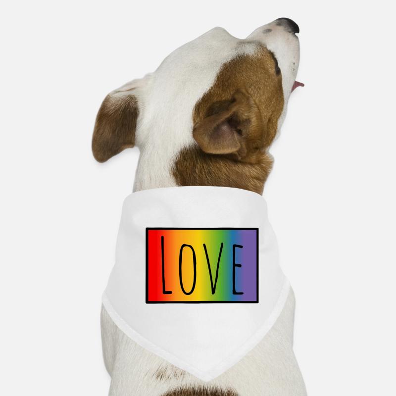 CSD Tshirt Regenbogen Love Hunde-Bandana