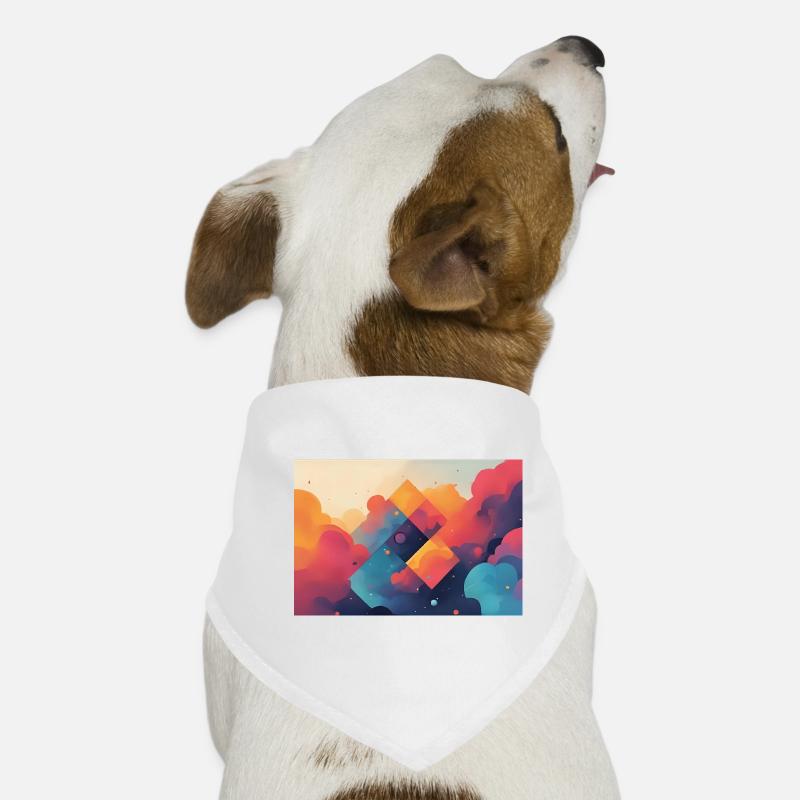 Abstrakte Formen von farbigen Wolken Hunde-Bandana