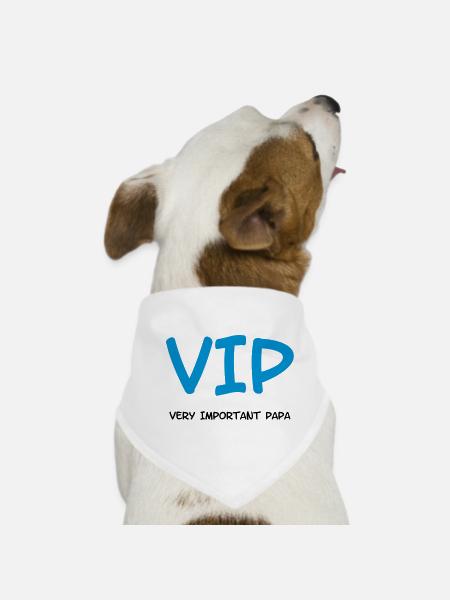 Very Important Papa :) - Dog Bandana - white - Front