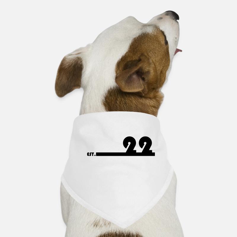 22_Black - Hunde-Bandana - Weiß