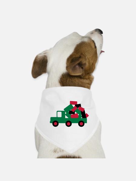 auto lkw umzug - Hunde-Bandana - Weiß - Vorne