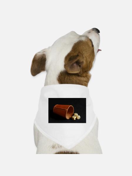 dice cup - Dog Bandana - white - Front