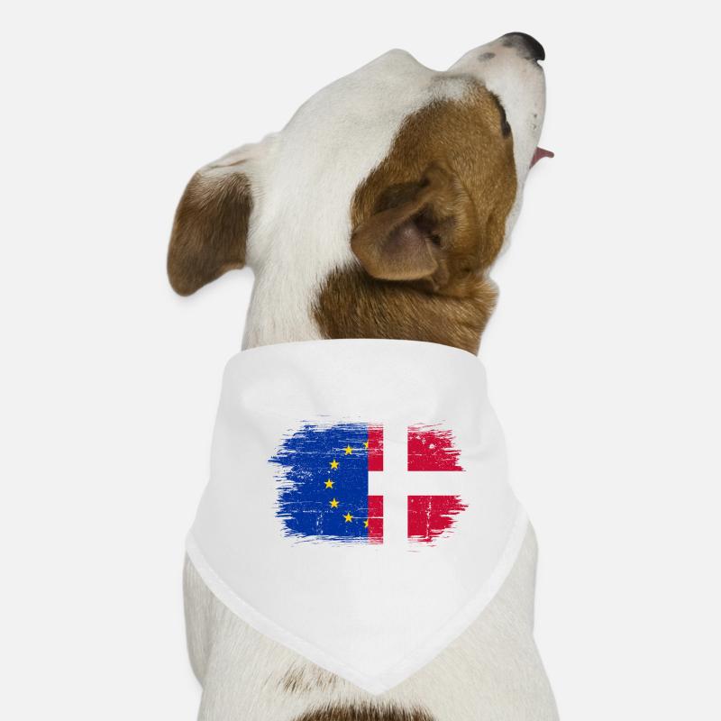 EU Denmark Flag Fusion Dog Bandana