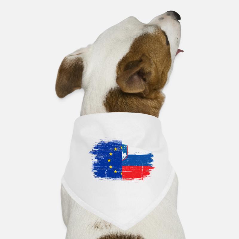 Fusion des drapeaux UE-Slovénie Bandana pour chien