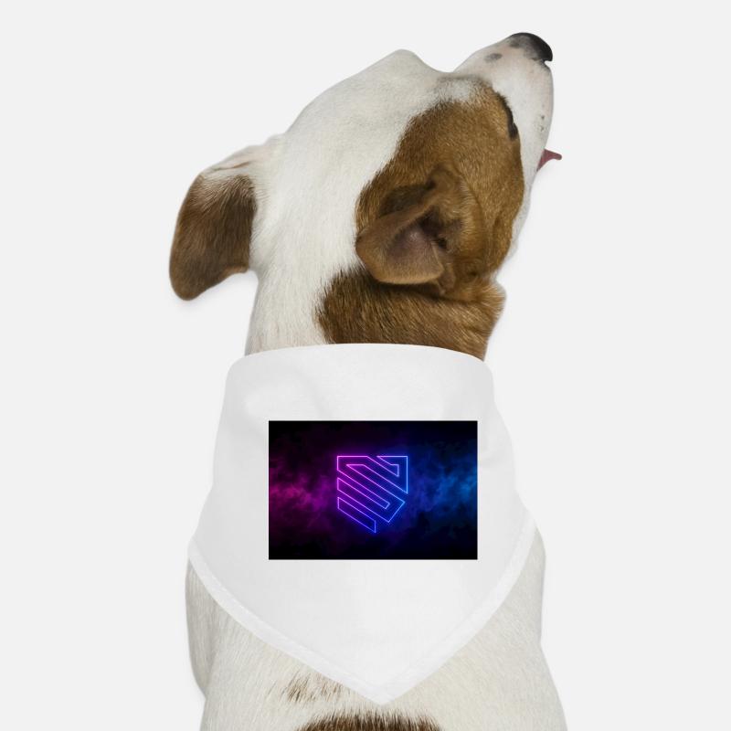 Neon Geometric Shield Logo Dog Bandana