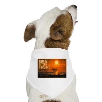 Energie jenseits der Horizonte: Offshore-Sonnenuntergang - Hunde-Bandana - Weiß - Vorne