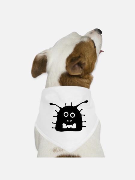 Covi the crazy corona virus - Dog Bandana - white