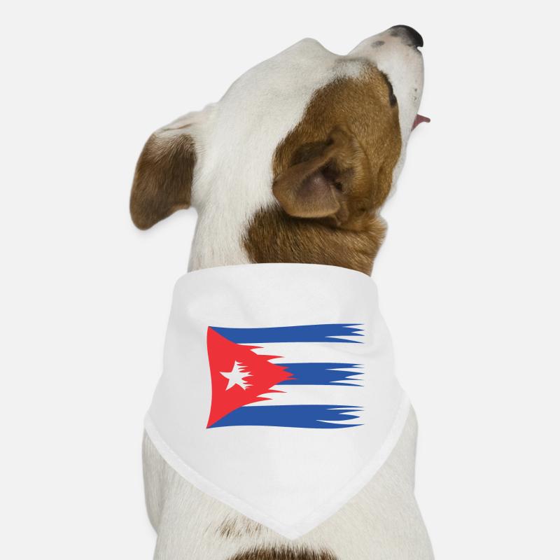 Cuba drapeau Cuba libère Cuba cuban - Bandana pour chien - blanc