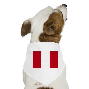 Peru National Flagge - Hunde-Bandana - Weiß - Vorne