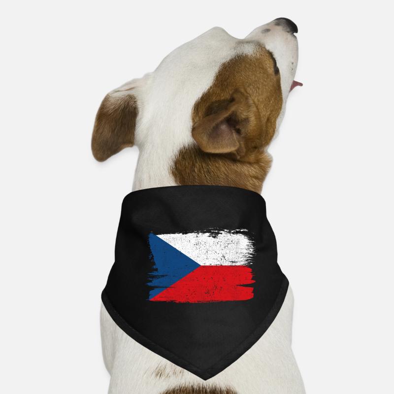 République tchèque Tchéquie drapeau drapeau paix Vintage Bandana pour chien