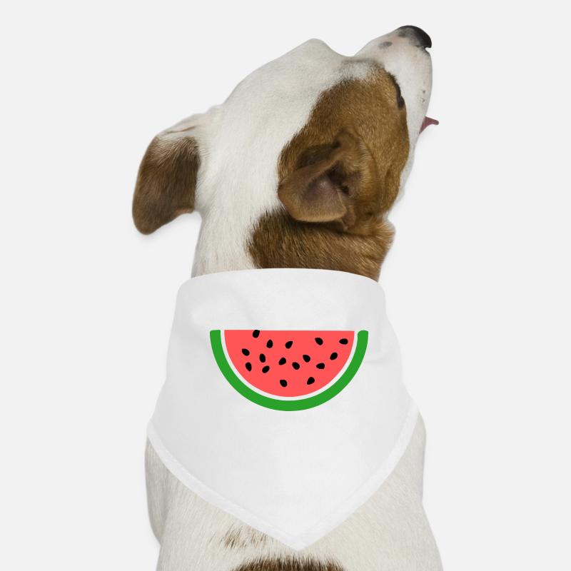 Wassermelone - Hunde-Bandana - Weiß