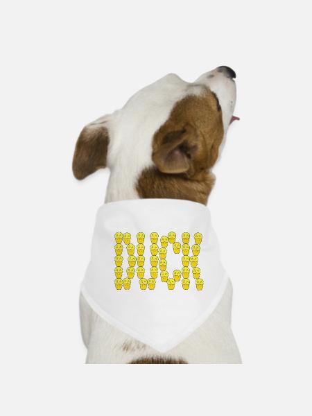 Typographie du canard mignon - Bandana pour chien - blanc - Devant