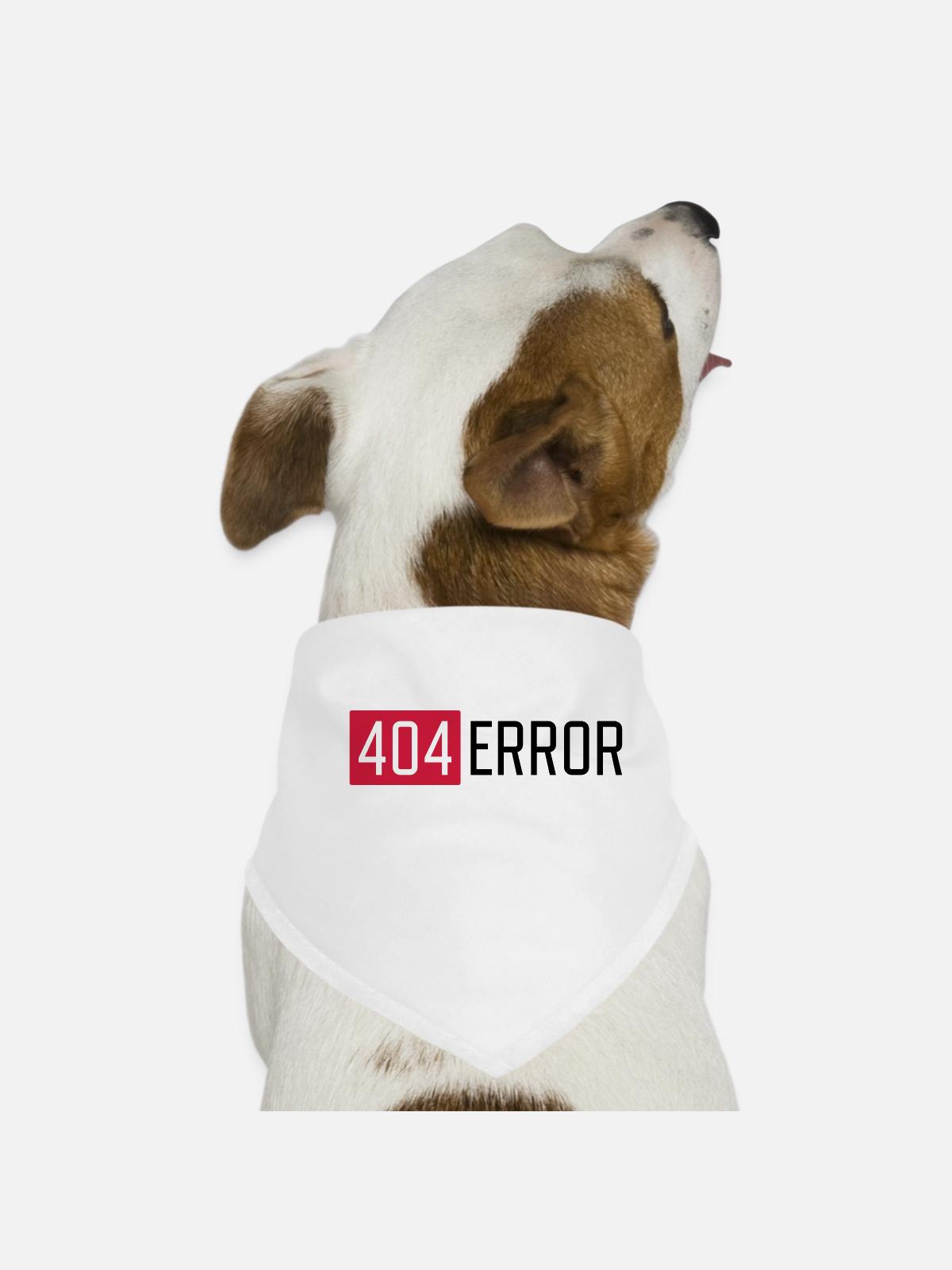 404 ERROR - Dog Bandana - white - Front