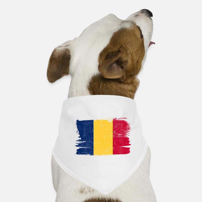 Drapeau du Tchad Drapeau de la paix Vintage Bandana pour chien
