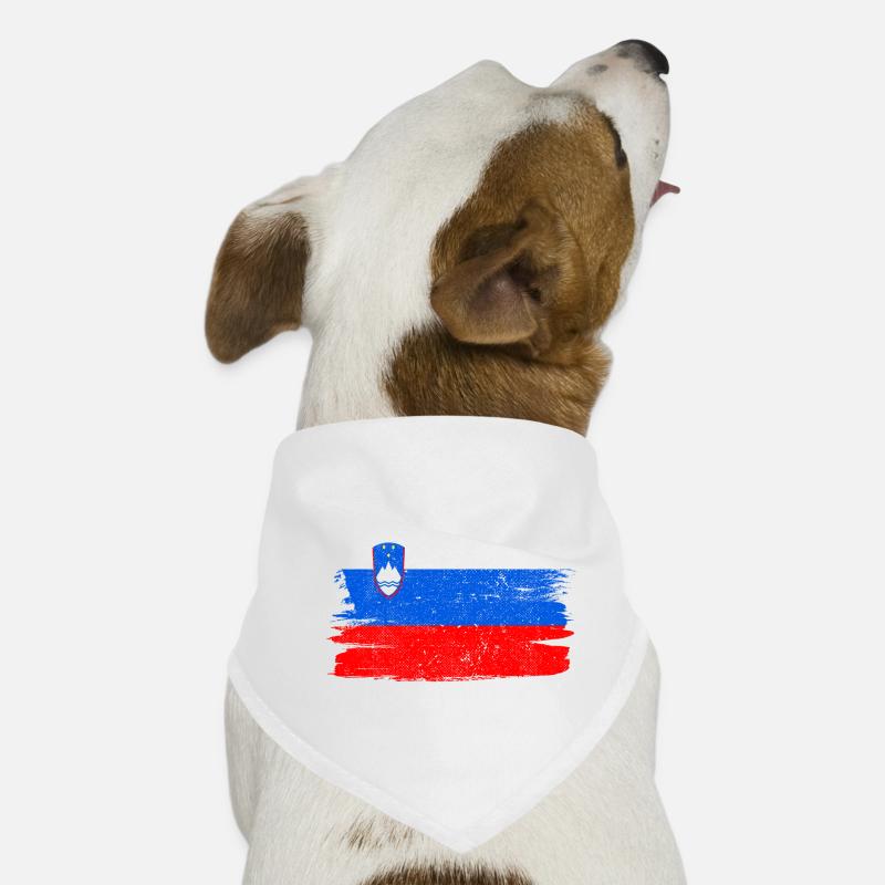 Drapeau de la Slovénie Drapeau de la paix Vintage Bandana pour chien