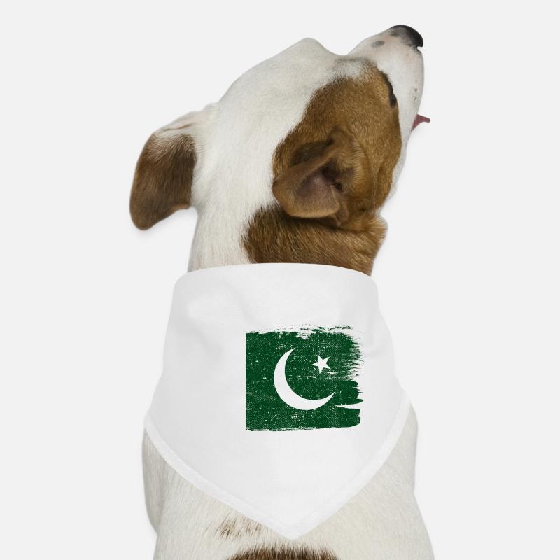 Drapeau du Pakistan Drapeau de la paix Vintage Bandana pour chien