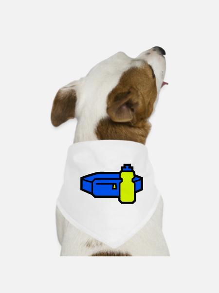 Practical Hydration Belt Runner - Dog Bandana - white - Front