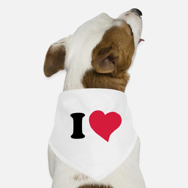 I love ... Je t'aime ... Bandana pour chien