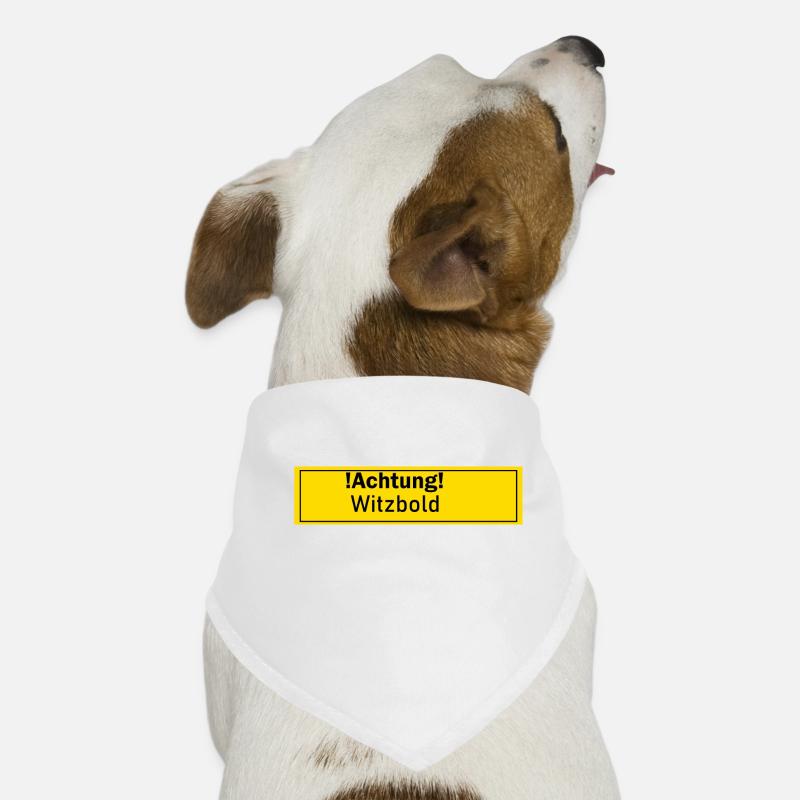 Witzbold witzig Mann Witzig Geschenk Geschenkidee - Hunde-Bandana - Weiß