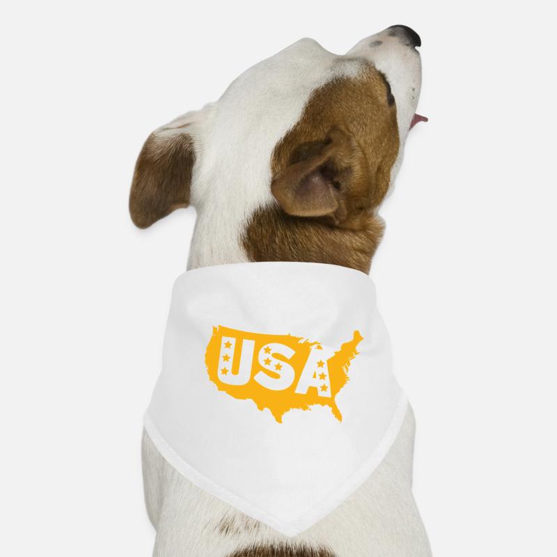 USA Map Emblem with Stars Dog Bandana
