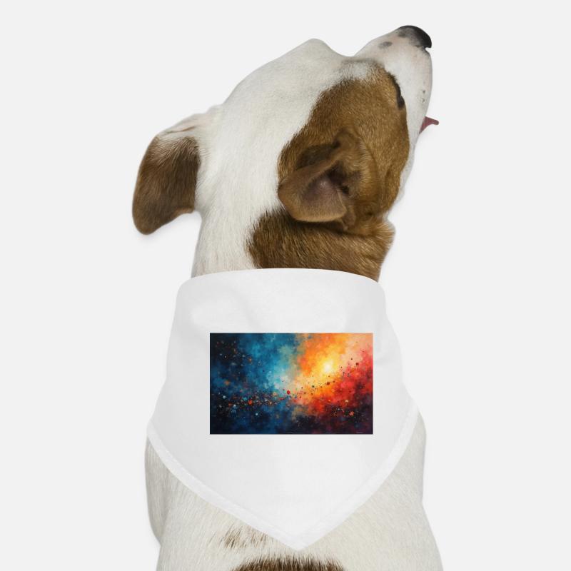 Cosmic Dawn Abstract Splash Dog Bandana
