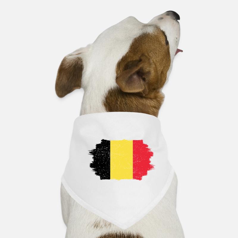 Belgian Flag Brush Stroke Dog Bandana