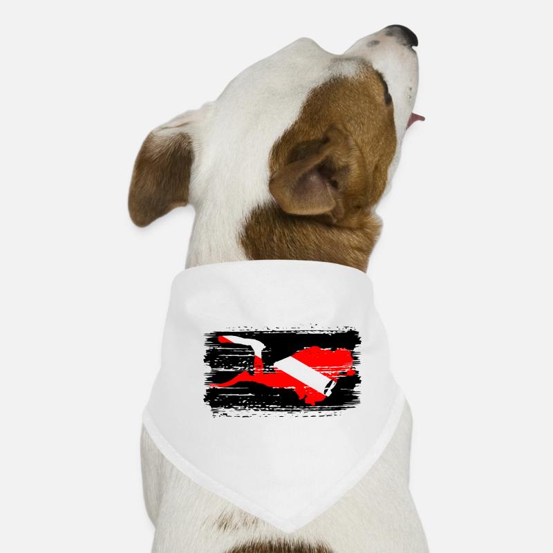 Diagonal Crimson Splash on Black Dog Bandana