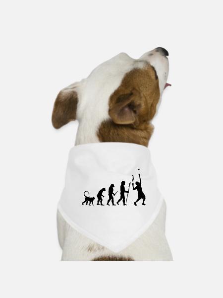 Evolution eines Tennisspielers - Hunde-Bandana - Weiß - Vorne