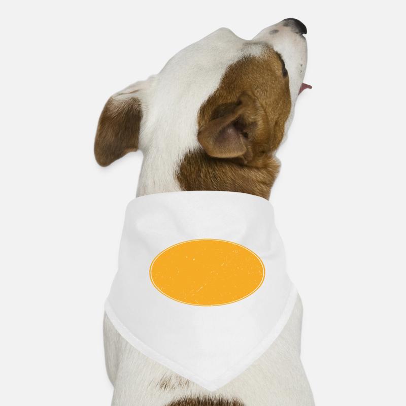 Oval background dirty golden-yellow Dog Bandana