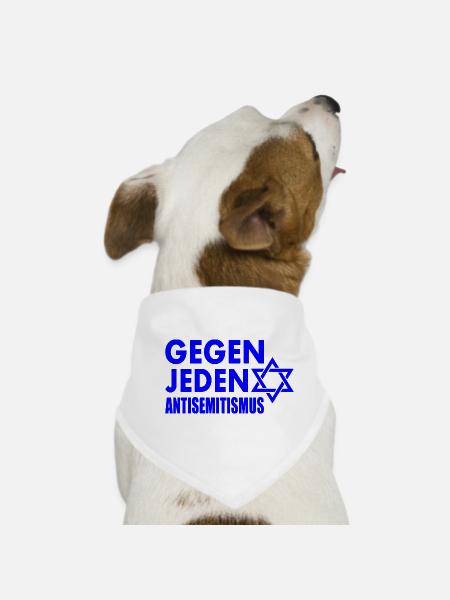 Gegen jeden antisemitismus - Hunde-Bandana - Weiß - Vorne