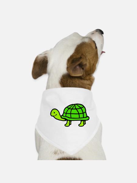 Turtle long neck smiling happy funny - Dog Bandana - white - Front