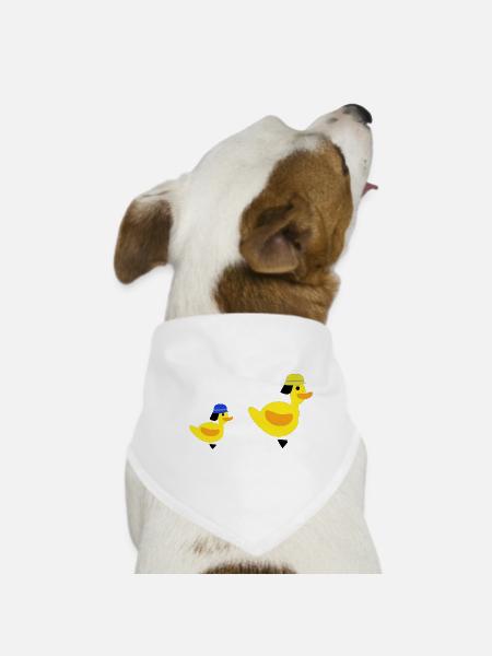 Feuerwehrenten - Bube - Hunde-Bandana - Weiß - Vorne
