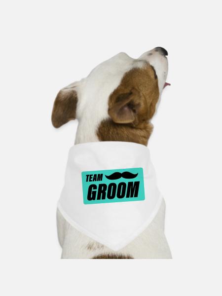 team_groom- - Hunde-Bandana - Weiß - Vorne