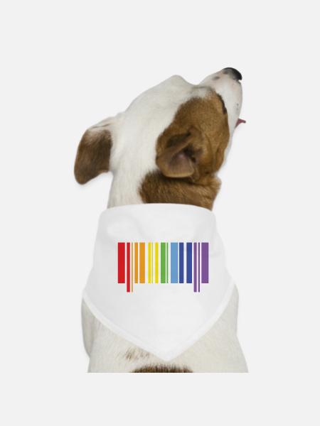 LGBTQ+ Stolz. - Hunde-Bandana - Weiß - Vorne