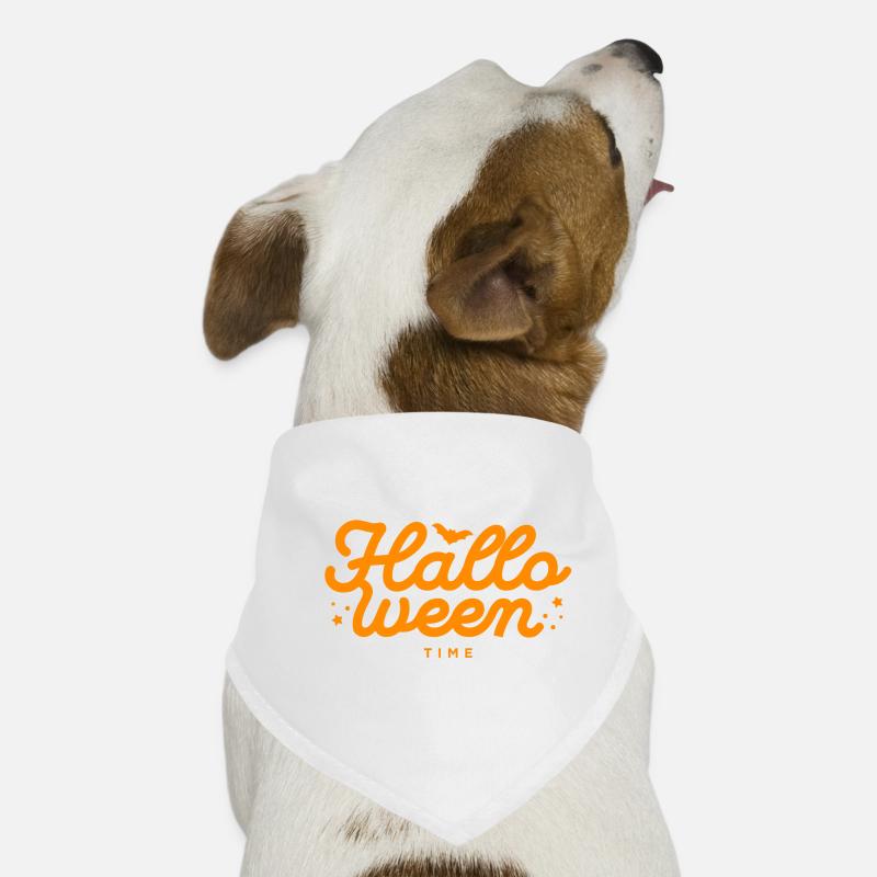 Halloween Wreath Typography Design Dog Bandana