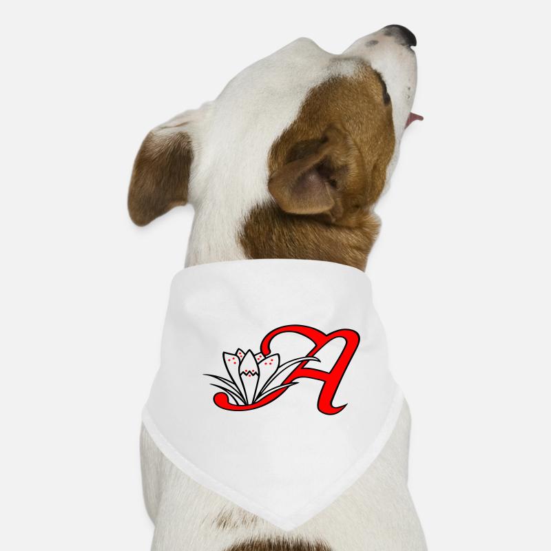 Letter A Initial Dog Bandana